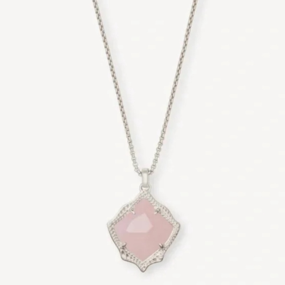 Kendra Scott Silver and Pink Necklace